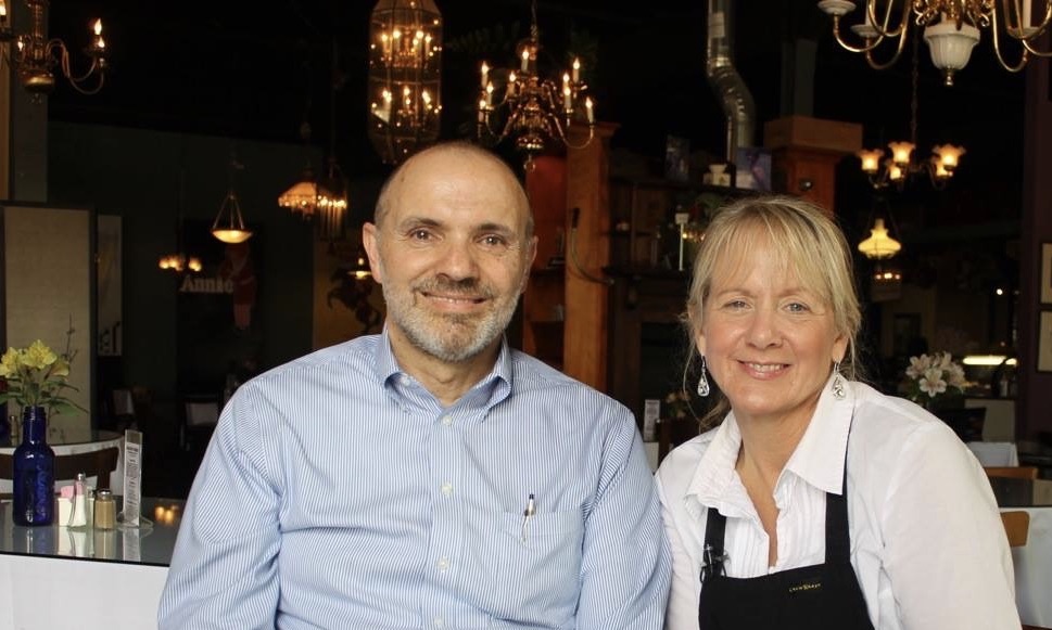 Sal and Cindy Rubino at their restaurant, The Café, in Louisville, Kentucky